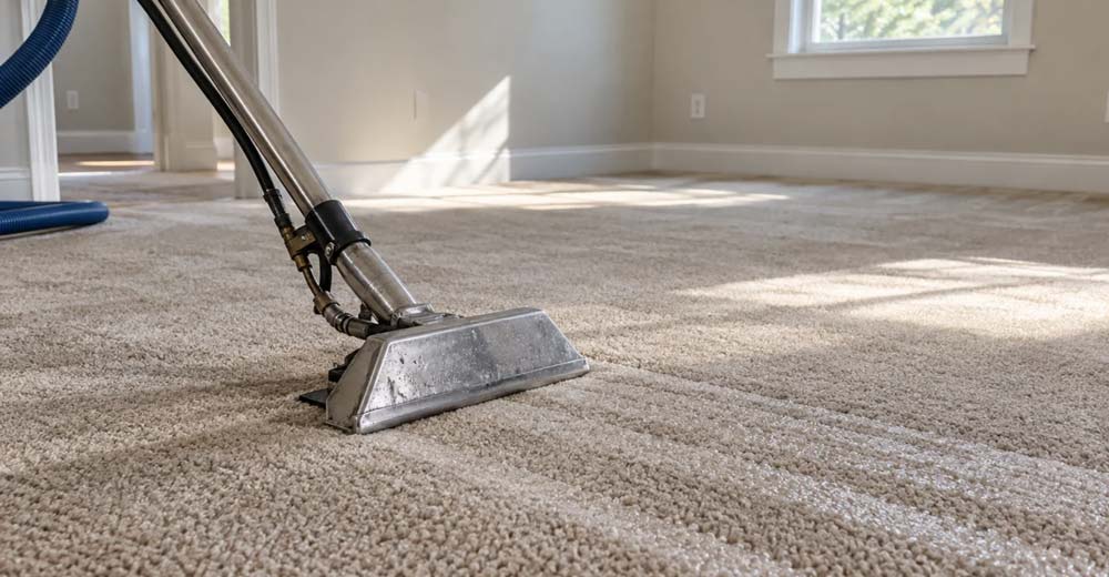 Vacant rental unit ready for move-in after rental property carpet cleaning in Charleston, SC